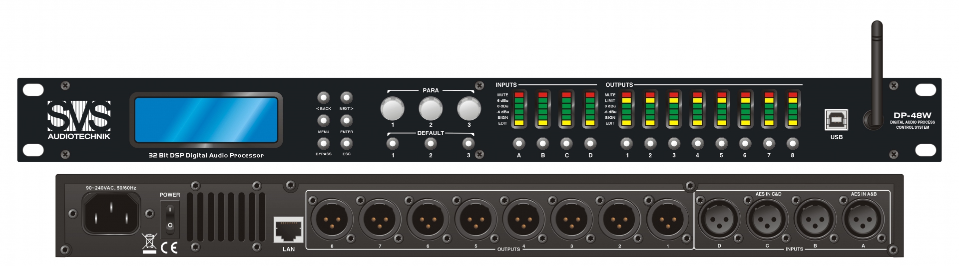 SVS Audiotechnik DP-48W Цифровой процессор: 4 входа 8 выходов в Таганроге