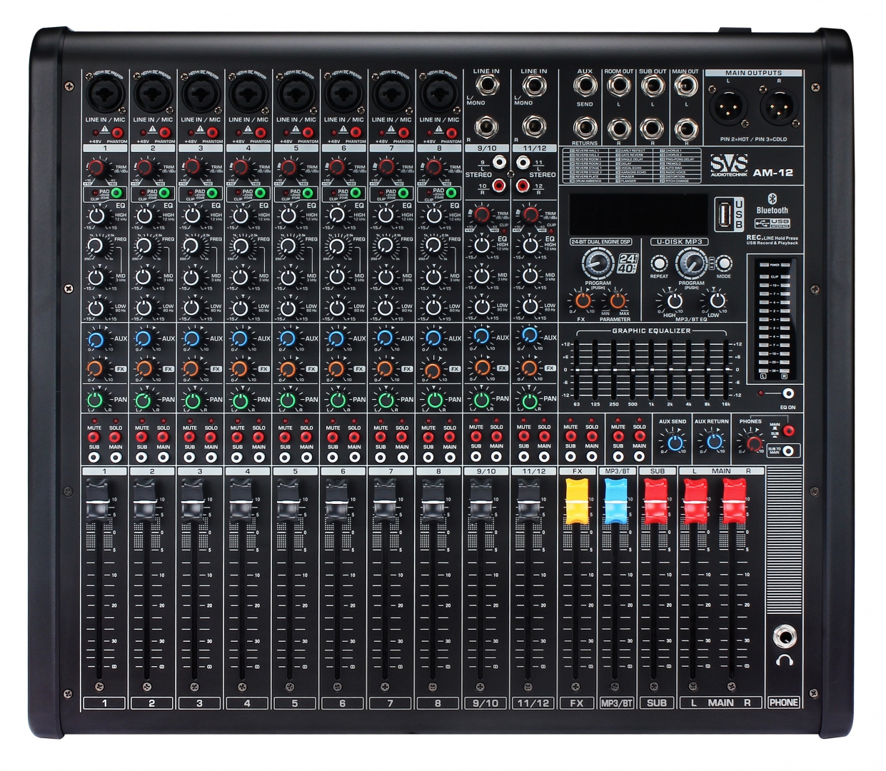 SVS Audiotechnik mixers AM-12 Микшерный пульт аналоговый, 12-канальный в Таганроге