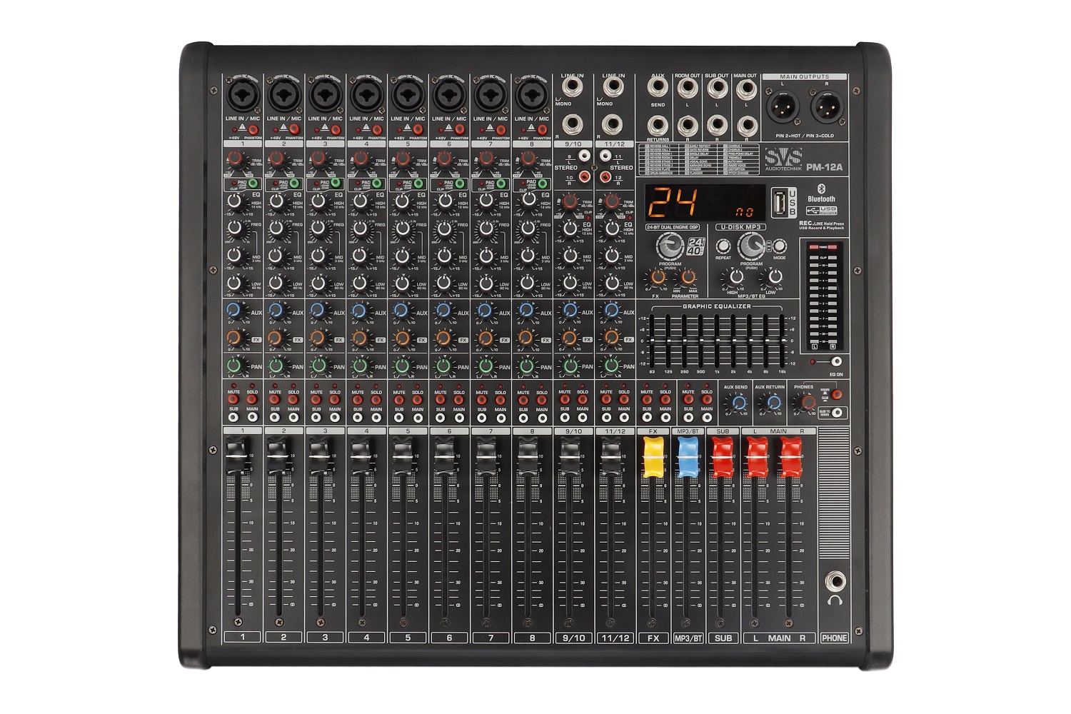SVS Audiotechnik mixers PM-12A Активный аналоговый микшерный пульт, 12-канальный в Таганроге
